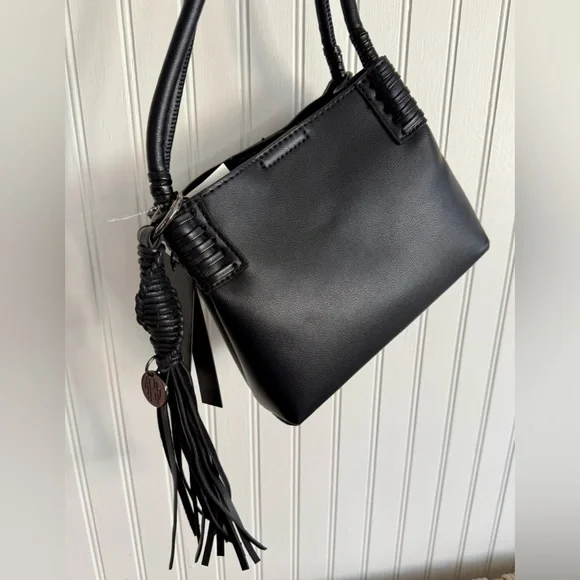 House of Harlow 1960 Black Leather Crossbody Bag - Picture 4 of 6